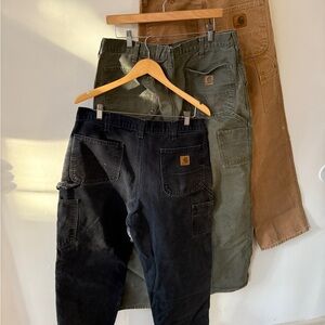 Carhartt Utility Pants Set BUNDLE- Black, Olive, Tan